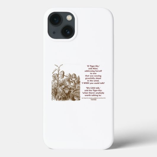 Tiger-Lily kan praten met Wonderland. Case-Mate iPhone Case (Achterkant)