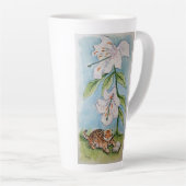 Tiger Lily Latte tasse (Angle droit)