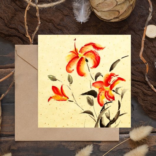 Tiger Lily - rood Kaart