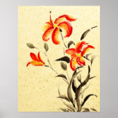 Tiger Lily - rood Poster (Voorkant)