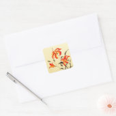 Tiger Lily - rood Vierkante Sticker (Envelop)