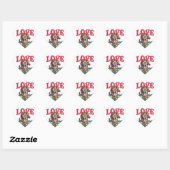 Tiger Love Heart Stickers (Vel)