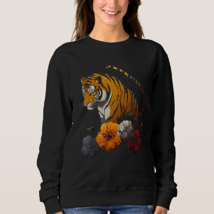 Tiger Lover Kunstwerk Bloem Dier Motief Tijger 11 Trui