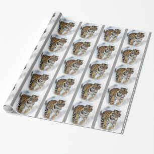 Tiger Lovers Kerstmis Cadeaupapier