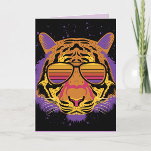 TIGER LUNETTES DE SOLEIL GROS CHAT CARTE D'ANNIVER