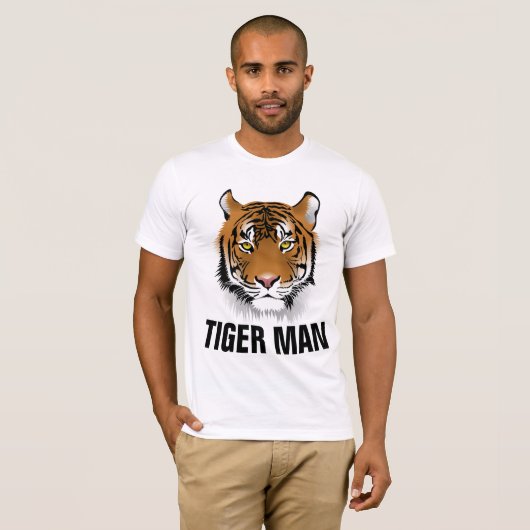 TIGER MAN MANNEN T-Shirts en Gym Shirten (Voorkant volledig)