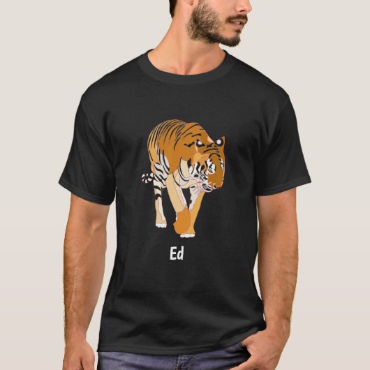 Tiger Marcher Tshirts de peinture numérique (Devant)