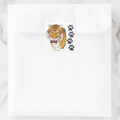 Tiger Mascot Vierkante Sticker (Tas)