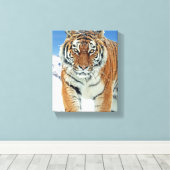 Tiger Montagnes de neige hiver Nature Photo Toile (Insitu (Plancher de Bois))