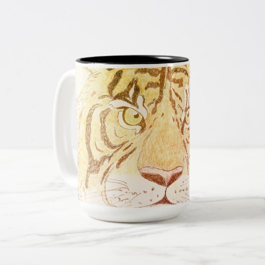 Tiger Mug - Haut de près et personnel (Devant gauche)