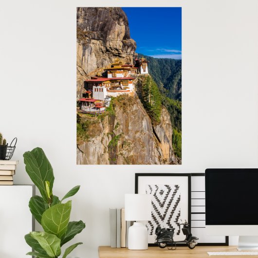 Tiger Nest Monastery Poster (Thuiskantoor)
