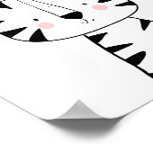 Tiger Nursery Print Black en white modern zoo (Hoek)