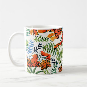 Tiger Oerwoud Waterverf Koffiemok