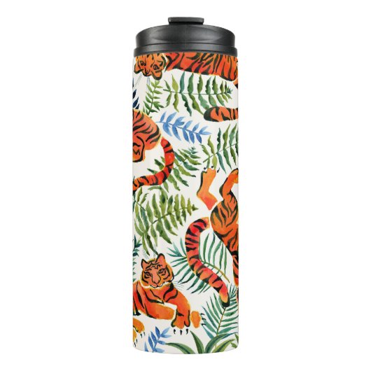  Tiger Oerwoud Waterverf Thermosbeker (Voorkant)