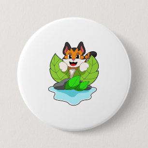 Tiger on the Hunt Ronde Button 7,6 Cm