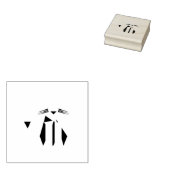 Tiger Oragami Rubberstempel (Gestempeld)