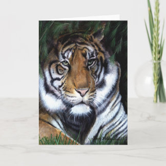 Tiger Painting-Kaart Feestdagen Kaart