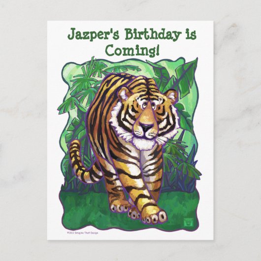 Tiger Party Center Uitnodiging Briefkaart (Voorkant)