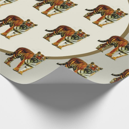Tiger Pattern  Elegant Cadeaupapier (Hoek)