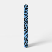 Tiger Pattern in Light Blue with Tiger Samsung Galaxy Hoesje (Linkerkant)