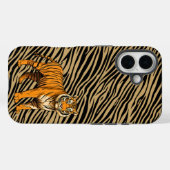 Tiger Pattern in Light Brown with Tiger  Case-Mate iPhone Case (Achterkant (horizontaal))