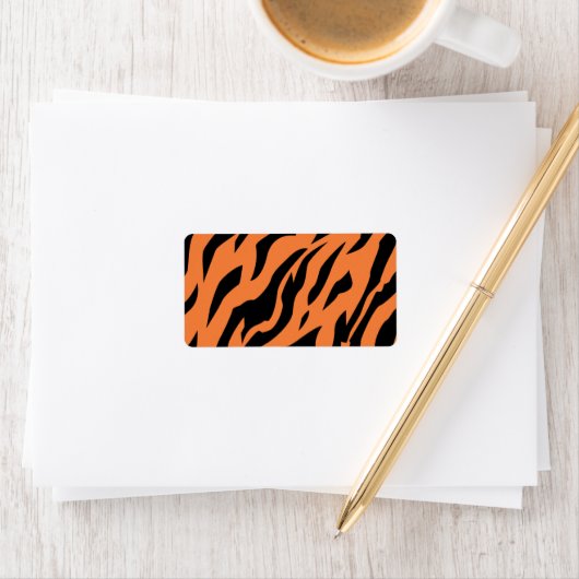 Tiger Pattern Print Label (Insitu)