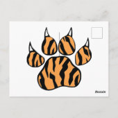 Tiger Paw Print Briefkaart (Achterkant)