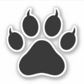 Tiger Paw Print Sticker (Voorkant)