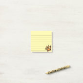 Tiger Paw Print Tekening Lined 3x3 Post-it® Notes (Op bureau)