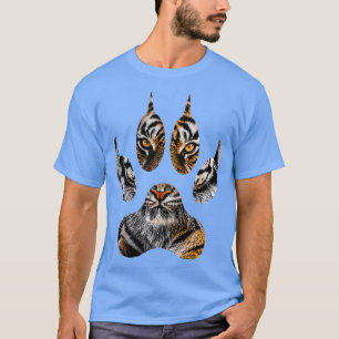 Tiger Paw Safari Zoo Wildlife Animal Zookeeper Big T-shirt
