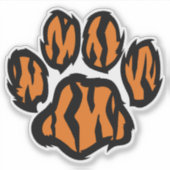Tiger Paw Sticker (Voorkant)