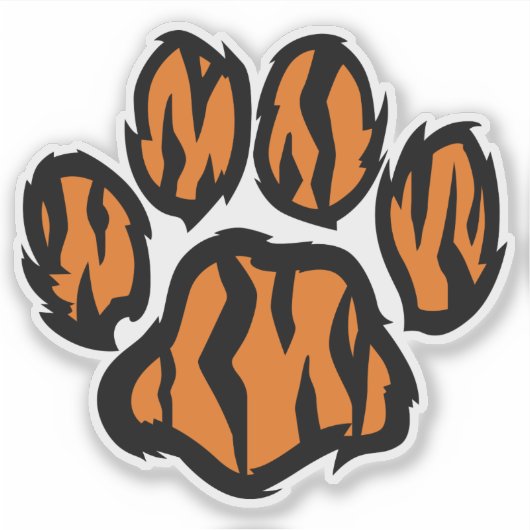 Tiger Paw Sticker (Voorkant)