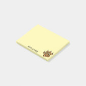 Tiger Paw Tekening Schattigee Aangepaste Naam Opme Post-it® Notes (Schuin)