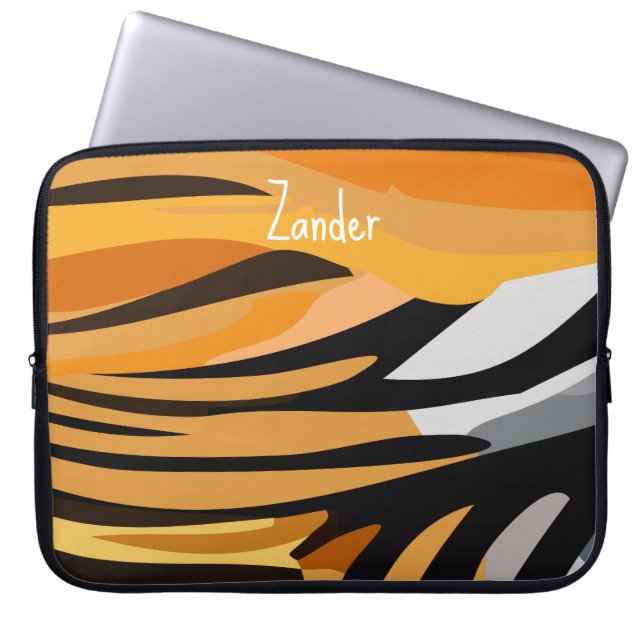 "Tiger Pelt"  Laptop Sleeve (Voorkant)