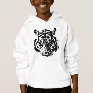 Tiger Pop Art noir et blanc
