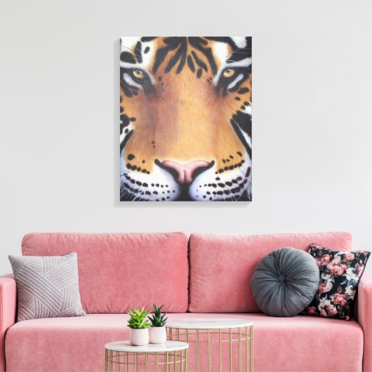 Tiger Portrait Canvas Afdruk (Insitu (Woonkamer))