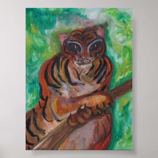 TIGER POSTER PAR L'ARTISTE PAULA REILLY. (Devant)