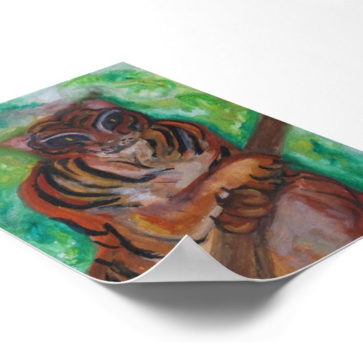 TIGER POSTER PAR L'ARTISTE PAULA REILLY. (Coin)