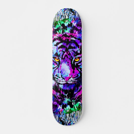 Tiger pourpre - Tiger Portrait Skateboard (Devant)