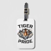 Tiger Pride Retro Tiger School Sportteam Bagagelabel (Voorkant (verticaal))