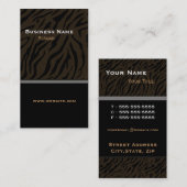 Tiger Print Black Masculine Visitekaartje (Voorkant / Achterkant)