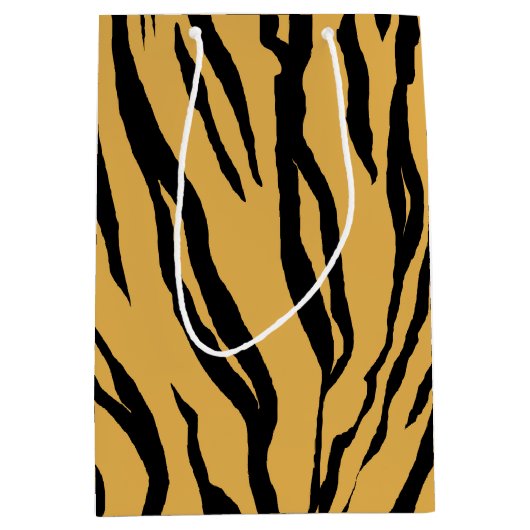 Tiger Print Gift Bag Medium Cadeauzakje (Voorkant)