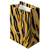 Tiger Print Gift Bag Medium Cadeauzakje (Voorkant Gekanteld)