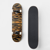Tiger Print Golden en Black Skateboard (Voorkant)
