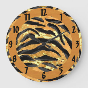 TIGER PRINT-klok Grote Klok