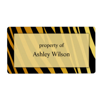 Tiger Print Labels