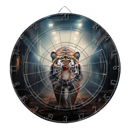 Tiger prowling in surreal forest No 2 Dartbord