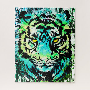 Tiger Puzzle - Colourful Tiger Eyes Puzzle