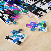 Tiger Puzzle | Dessin coloré | Art Abstrait (Côté)