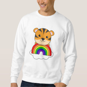 Tiger Rainbow Glitter Kawaii Tigers Trui